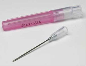 Cardinal Health Monoject™ Vet Needle Poly Hub A - Bevel (20 Gauge X 1 Inch - 100 Count)