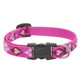 Dog Collar, Adjustable, Puppy Love, 1/2 x 8 to 12-In.
