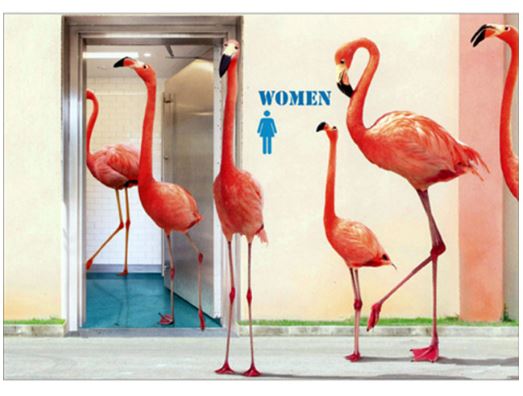 Avanti Press Flamingo Bathroom Break Funny Feminine Birthday Card for Woman / Her