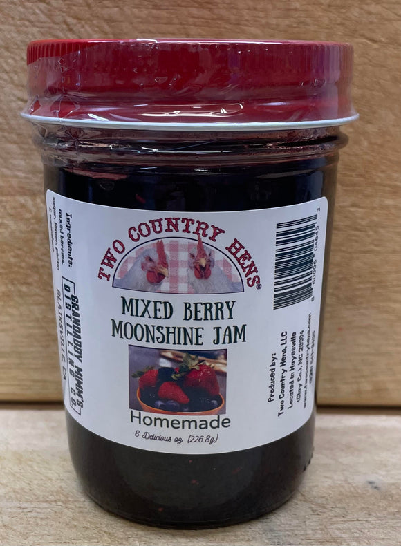 Two Country Hens Moonshine Mixed Berry Jam